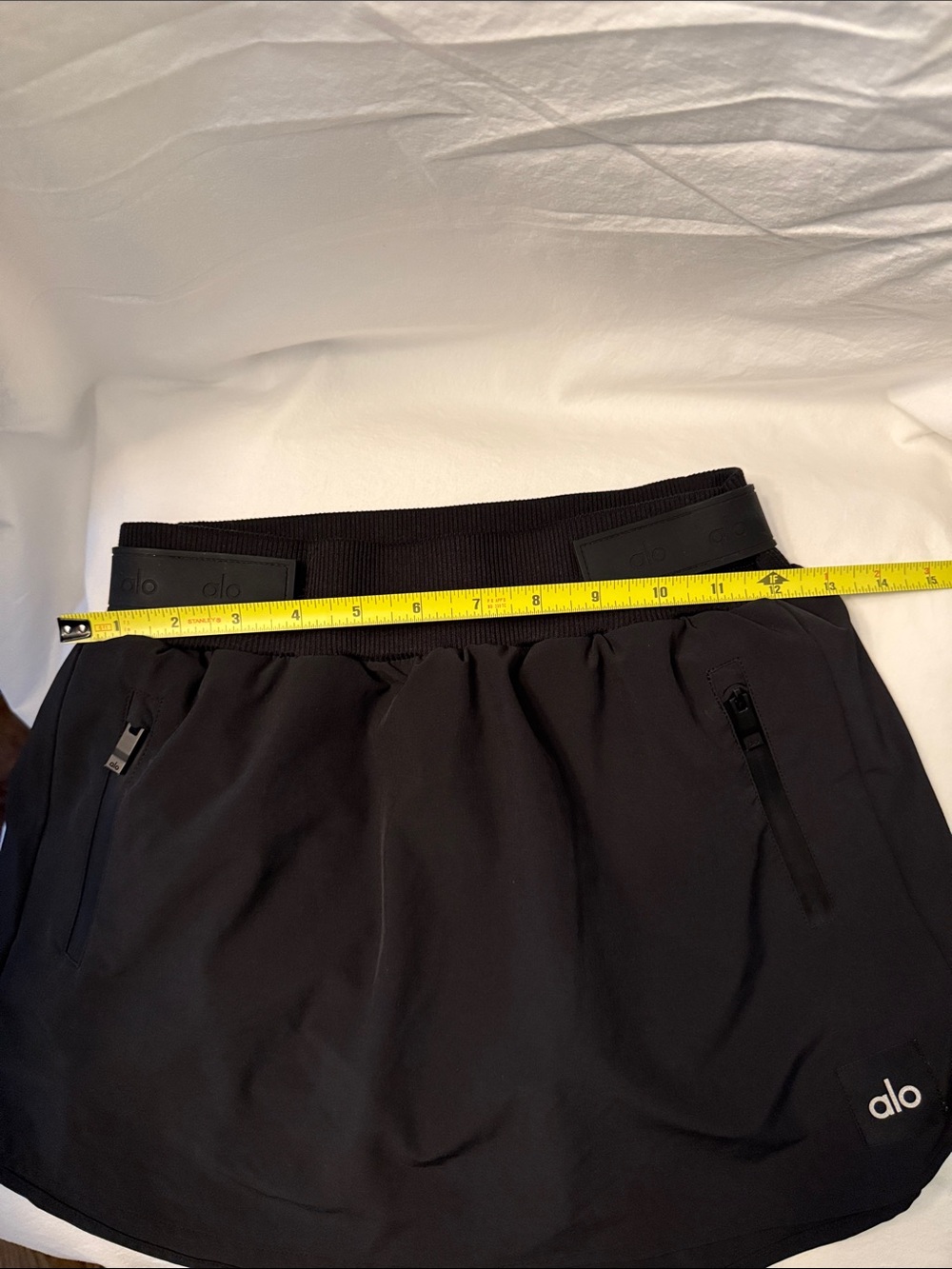 ALO Yoga High Waisted Charcoal Circle Skater Skirt with Zip Pockets - Picture 3 of 9